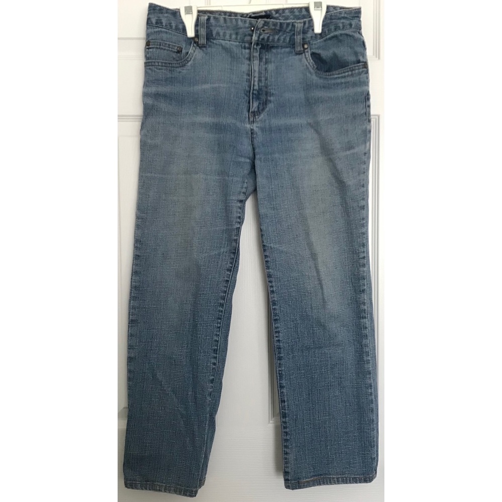 Vintage SOMEWHERE Light Blue Denim Jean Pants Size 8 MISSING BUTTON